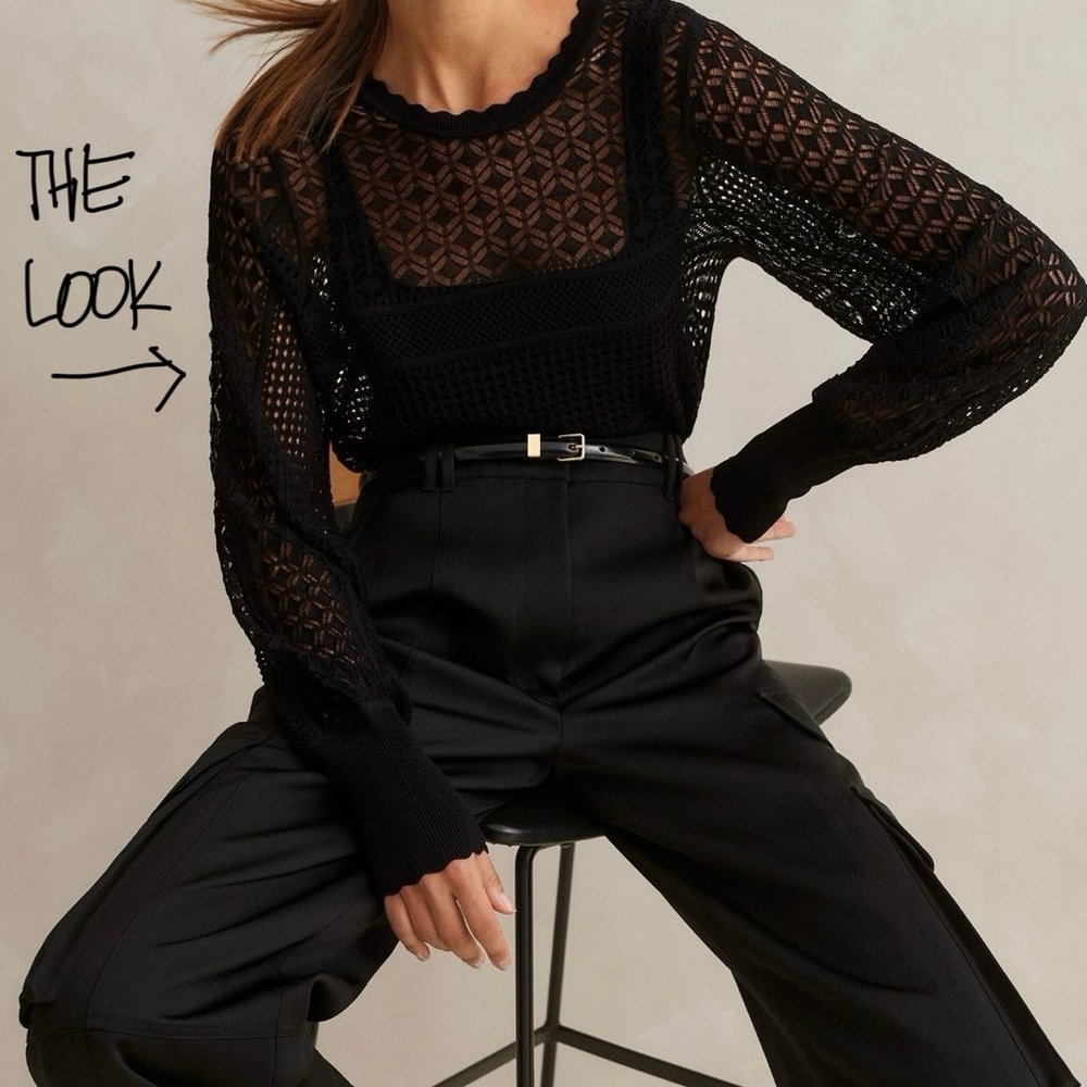 Lace Stitch Knit Top